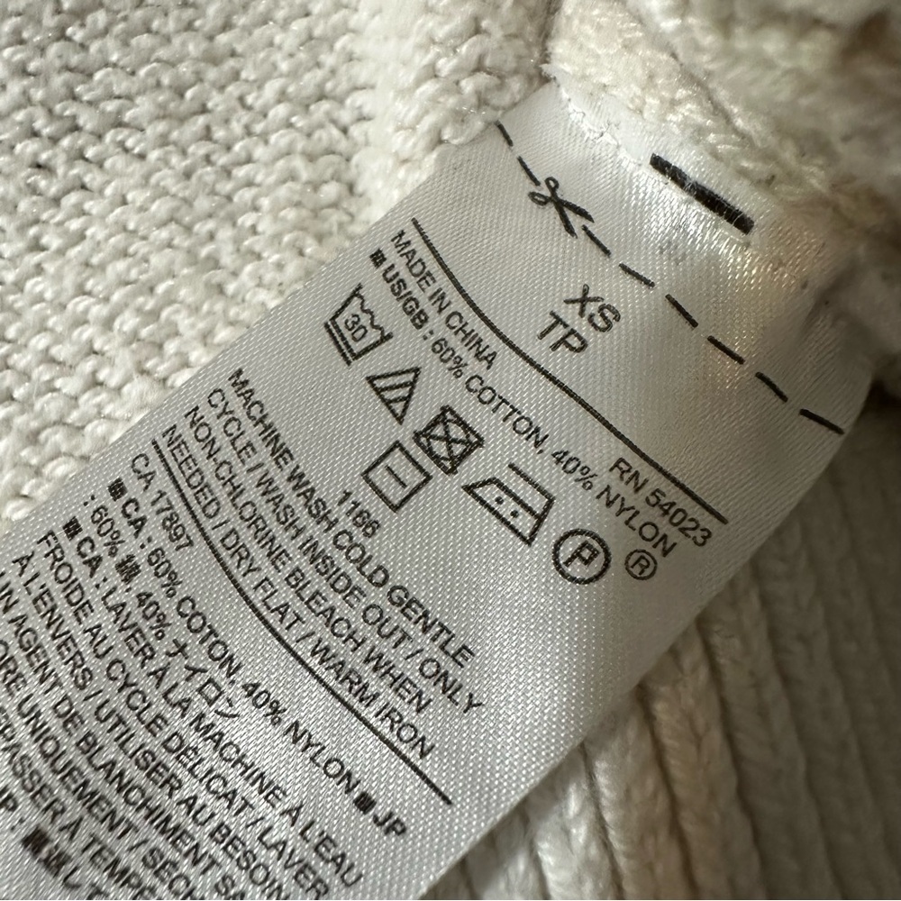 Banana Republic Cream Crew Neck Sweater with Cable Knit - Picture 3 of 4